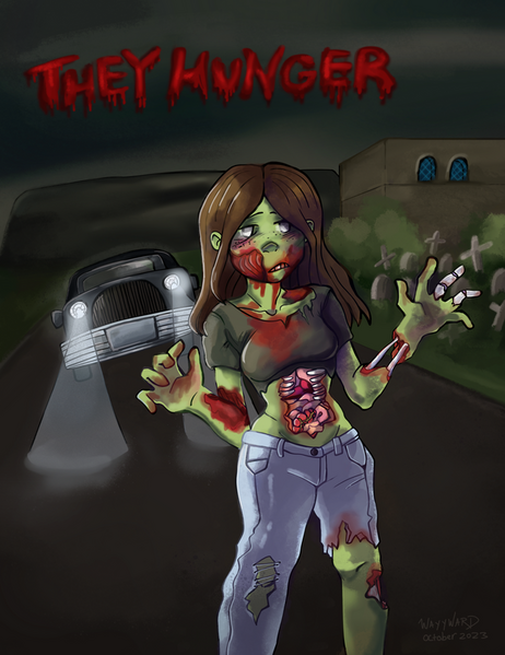 Kelly as a zombie from They Hunger